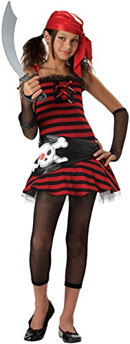 California Costumes Teens Pirate Cutie Costume,Red/Black,X-Large