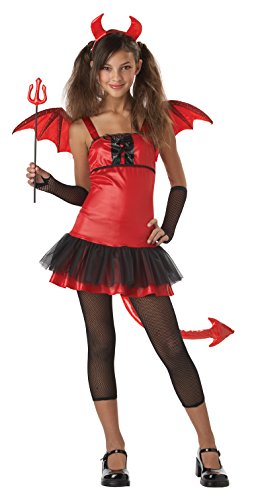 California Costumes Tweens Devil Grrrl Costume, Red/Black, X-Large(12-14)