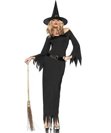 Black Female Witch Halloween Cosplay Nightclub Performances Costume(3 Pieces)