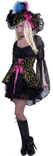 Black Lacey Pirate Lady Costume Size: Women’s Large 11-13