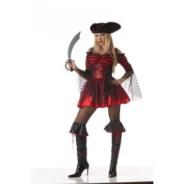 Booty-licious Pirate Adult Halloween Costume Size Large 10-12