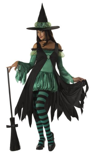 California Costumes Emerald Witch Teen Costume, Black/Green,7-9
