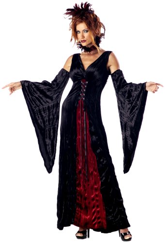California Costumes Women’s Adult-Vampire’s Mistress, Black/Burgundy, S (6-8) Costume