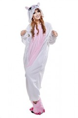 White-Cat-Kigurumi-Pajamas-Cosplay-Costume-Unisex-Animal-Hoodies-Sleepwear-Large-0