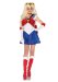 Leg Avenue Costumes 5Pc.Sailor Moon Dress Choker Gloves Headpiece Hair Clips, White/Blue, Medium