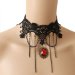 Elegant Crystal Princess Style Lace Fake Collar Necklace Chain For Women/Lady/Girl Cosplay Decoration