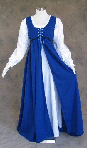 Artemisia Designs Medieval Renaissance Gown Dress and Chemise Royal Blue Medium