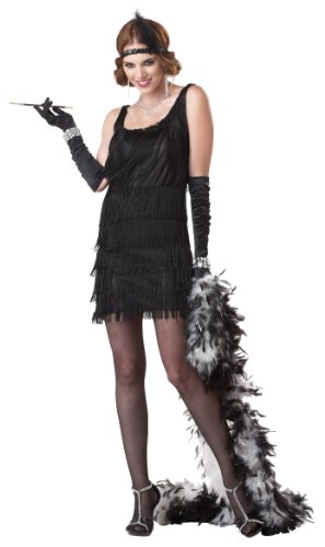 California Costumes Women’s Fashion Flapper Costume,Black,X-Large