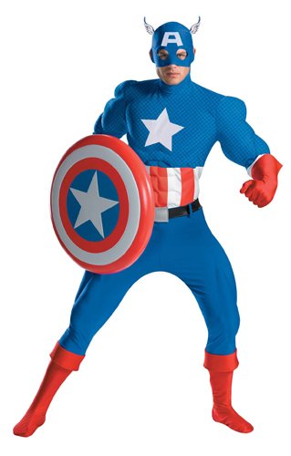 Captain America Rental Costume – X-Large – Chest Size 42-46