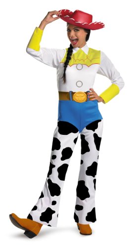 Disguise Women’s Disney Pixar Toy Story and Beyond Jessie Classic Costume, White/Black/Blue/Yellow, Small