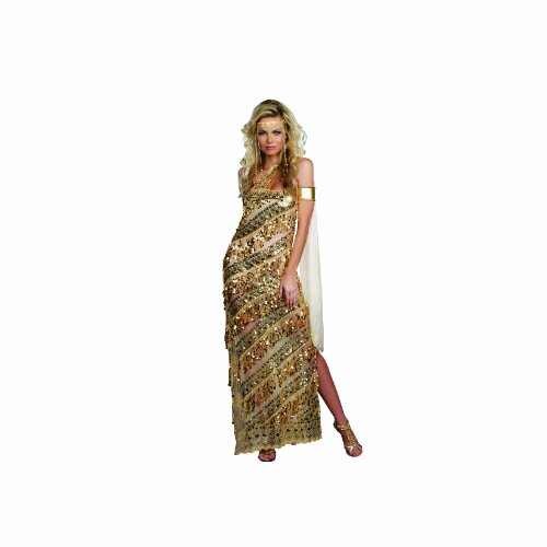 Dreamgirl Golden Goddess Costume, Gold, Medium