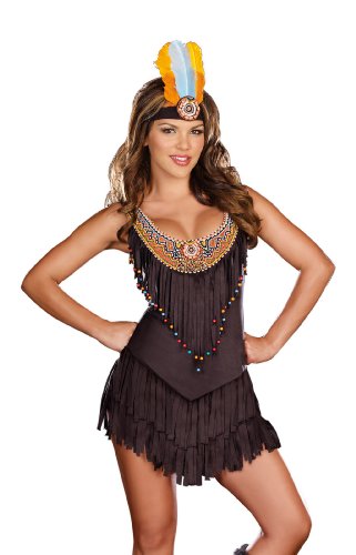 Dreamgirl-Reservation-Royalty-Native-American-Costume-Black-Medium-0-0