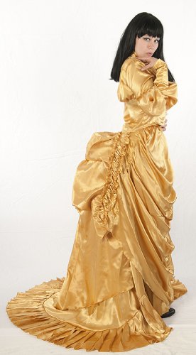 Dress-Like-A-Pirate-Brand-1869-Satin-Bustle-Skirt-Real-Clothing-not-Costume-UK24-New-Gold-0-2