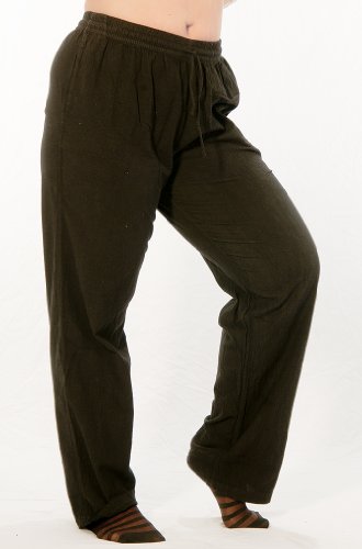 Dress-Like-A-Pirate-Easy-Fit-Elastic-Waist-Heavy-Cotton-LARP-Pants-Medium-Black-0-0
